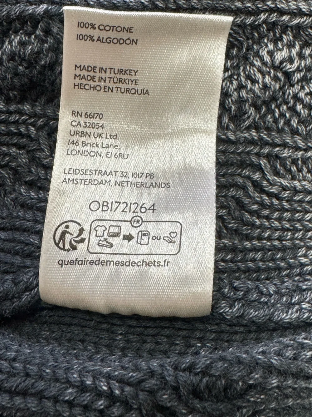 NWT Free People Cable Knit Sweater Tank Gray Cotton Scoop Neck Slouchy Top S